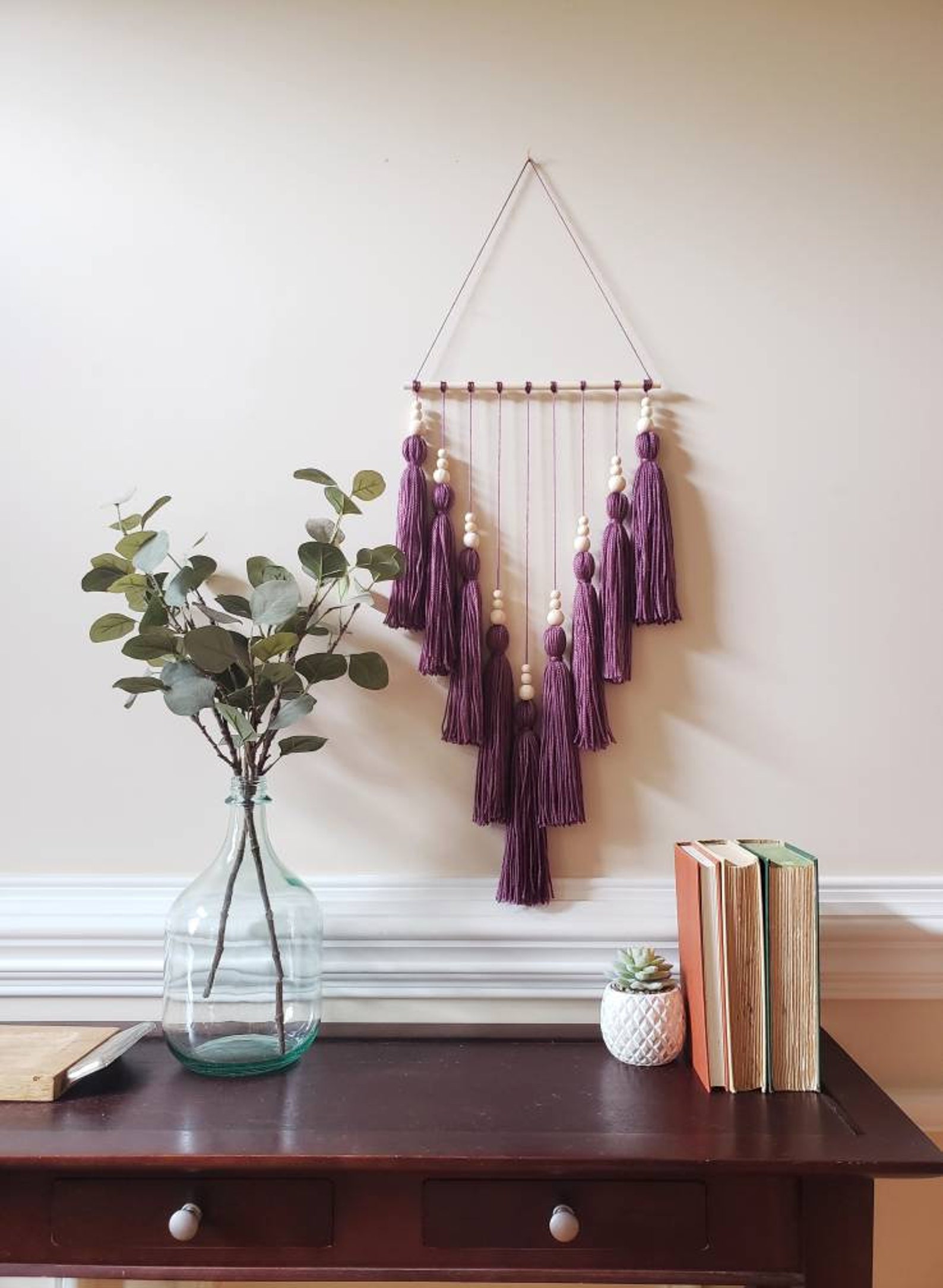Tassel Wall Hanging Custom Nursery Decor Custom Color Wall Etsy