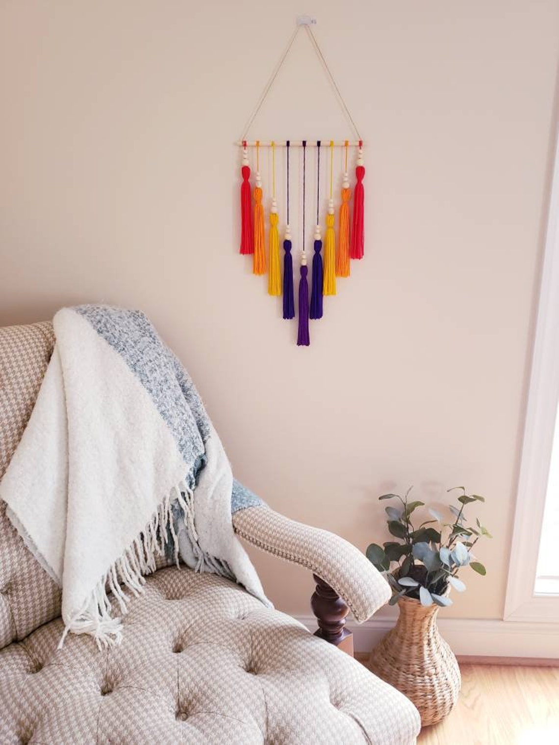 Tassel Wall Hanging Custom Nursery Decor Custom Color Wall Etsy