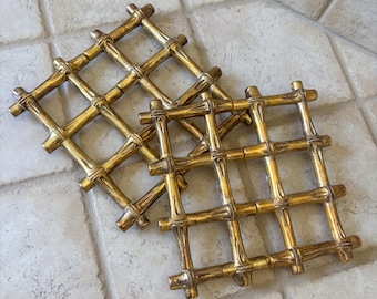 Vintage Expandable Faux Bamboo Trivet
