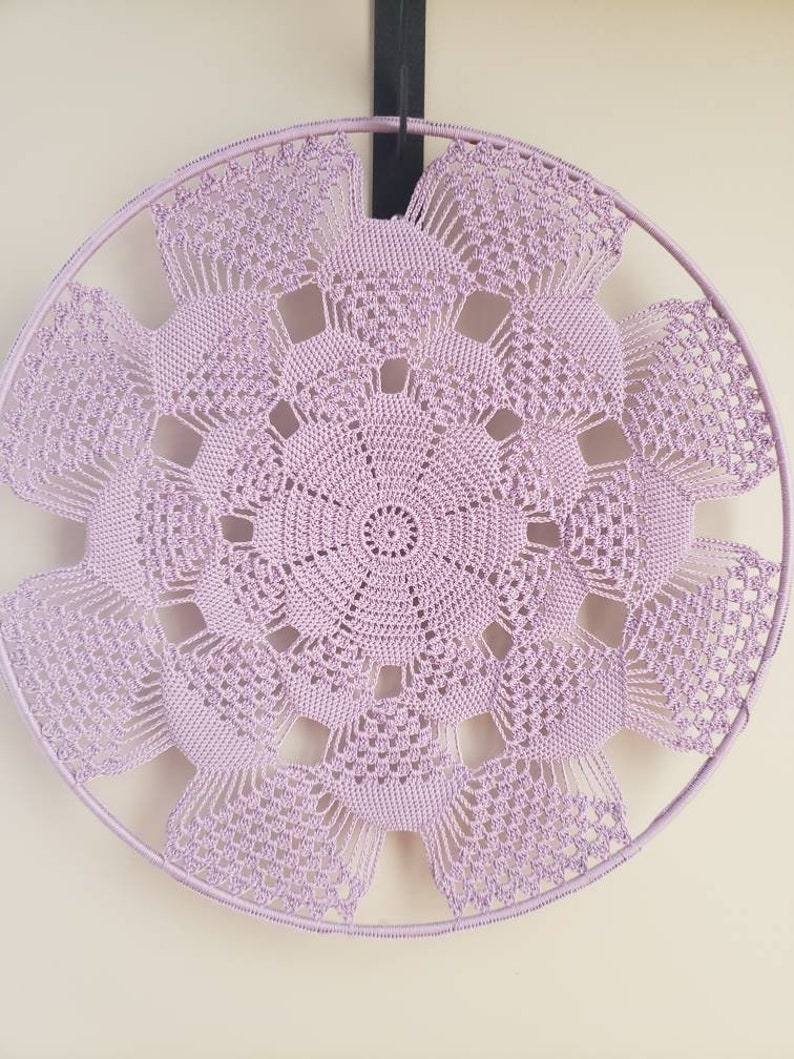 Crocheted Doilies Doily Hoop Wall Hanging Hoop Wall Hanging Etsy