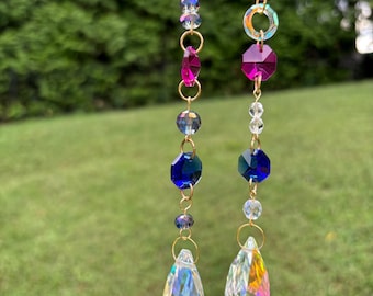 Iridescent Glass Handmade Suncatcher | Unique Window Decor