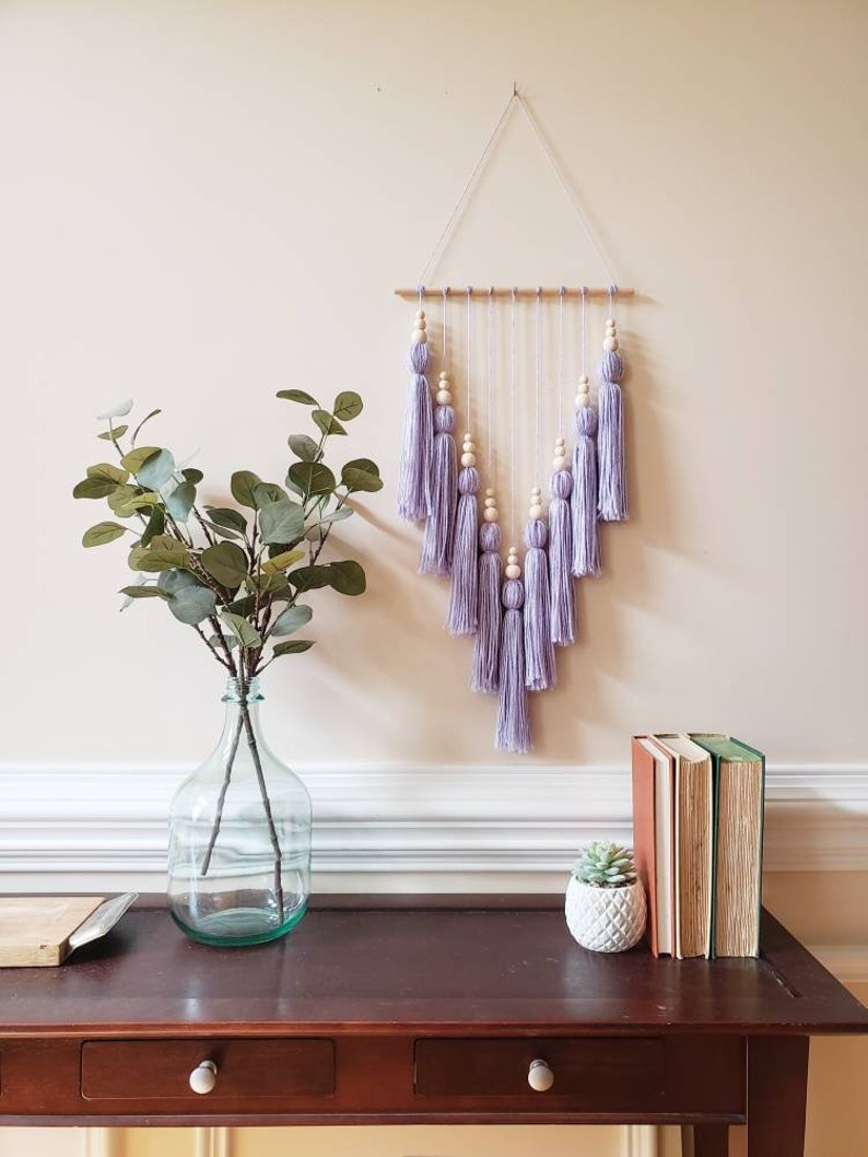 Tassel Wall Hanging Custom Nursery Decor Custom Color Wall Etsy