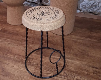 Tabouret en liège bouchon de champagne