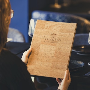 Gastronomie Speisekarten, Menümappe, Menüordner, Menümappe A5 aus Kork
