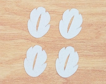 8 pack Felt Feathers - Multiple Sizes, Amigurumi Feathers, Feathers for Plushies, Felt Amigurumi Supplies, 25mm, 32mm, 38mm