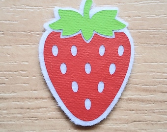 6 Pack Felt Strawberries, All Sizes, Stiffened Felt Strawberry Patch, Felt Strawberry Plushies Crafts