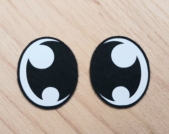 5 Pairs Felt White Felt Circle Eyes, Variety of Sizes, Simple Kawaii Circle Eyes, Amigurumi Eyes, Oval Felt Eyes