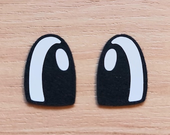 5 Pairs Felt Cartoon Style Felt Eyes, Kawaii Amigurumi Eyes, Character White Matte Felt Eyes for Plushies, Craft Felt Pieces