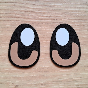 3 Pairs Felt Cartoon Style Felt Eyes, Kawaii Eyes, Amigurumi Eyes, Character Felt Eyes, Matte Felt Eyes, Craft Felt Pieces