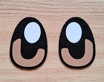 3 Pairs Felt Cartoon Style Felt Eyes, Kawaii Eyes, Amigurumi Eyes, Character Felt Eyes, Matte Felt Eyes, Craft Felt Pieces