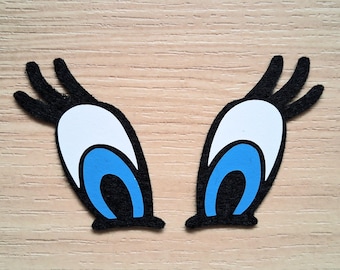 3 Pairs, Bird Cartoon Style Felt Eyes, Kawaii Eyes, Amigurumi Eyes, Character Felt Eyes, Matte Felt Eyes, Craft Felt Pieces