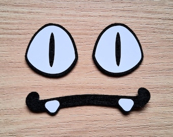 3 Sets Reptilian Eyes and Mouth, Cartoon Anime Felt Eyes, Kawaii Eyes, Amigurumi Eyes, Craft Felt Faces, Plushie Felt Eyes