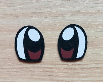 3 Pairs, Cartoon Style Felt Eyes, Kawaii Eyes, Amigurumi Eyes, Character Felt Eyes, Matte Felt Eyes, Craft Felt Pieces