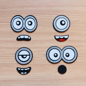 4 Full Face Variety Sets Eyes and Mouths, All Sizes, Cartoon Felt Eyes, Kawaii Eyes, Amigurumi Eyes, Character Felt Eyes