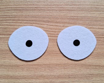 3 Pairs Felt Cartoon Style Felt Eyes, Kawaii Eyes, Amigurumi Eyes, Character Felt Eyes, Matte Felt Eyes, Craft Felt Pieces