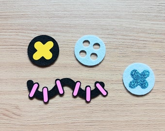 3 Full Sets - Felt Buttons - Multiple Sizes, Amigurumi Buttons, Felt Buttons for Plushies, Felt Amigurumi Supplies, 13mm, 25mm, 32mm, 38mm