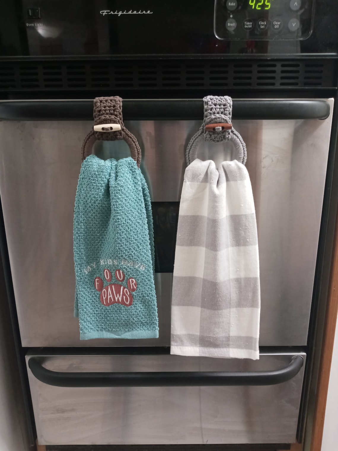 Kitchen Towel Ring / Kitchen Towel Holder / Hanging Towel Loop Etsy