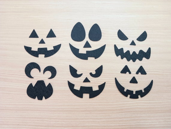 Felt Pumpkin Face Variety for Plushies and Stuffies, Felt Mouth Accessory, Felt Smile Accessory, Felt Eye Accessory, Amigurumi Supplies