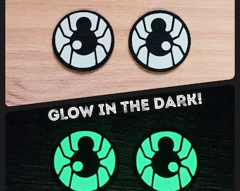 3 Pairs Felt Halloween Glow Spider Felt Eyes, All Sizes, White Felt Eyes, Kawaii Amigurumi Eyes, Spooky Felt Eyes, Felt Craft Pieces