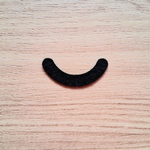 Felt Mouth, 6 Pack or BULK Available, Felt Smiles Winky Eye, Amigurumi Supplies, Kawaii Amigurumi Felt Eyes, Felt Craft Pieces