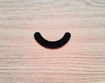 Felt Mouth, 6 Pack or BULK Available, Felt Smiles Winky Eye, Amigurumi Supplies, Kawaii Amigurumi Felt Eyes, Felt Craft Pieces
