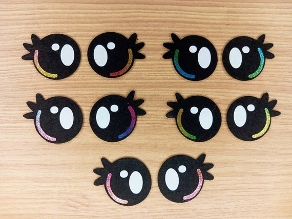 Pack of felt eyes for Amigurumi, 20mm with eyelashes