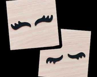 Felt Sleepy Eyelashes, Kawaii Eyes, Amigurumi Eyes, Glitter Rainbow Felt Eyes, Felt Closed Eyes, Multiple Sizes, Mixed Packs