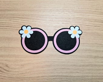 3 Pack Felt Flower Glasses - Craft Plushie Felt Eye Amigurumi Supplies