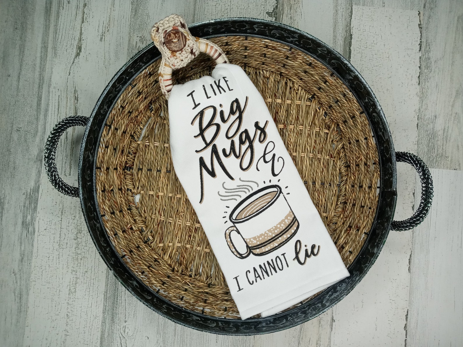 Kitchen Towel Ring / Kitchen Towel Holder / Hanging Towel Loop Etsy