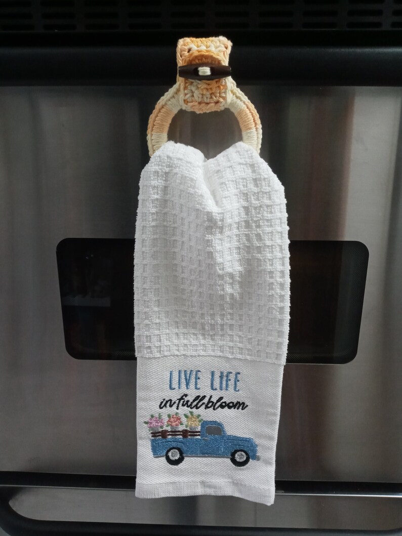 Kitchen Towel Ring / Kitchen Towel Holder / Hanging Towel Loop Etsy