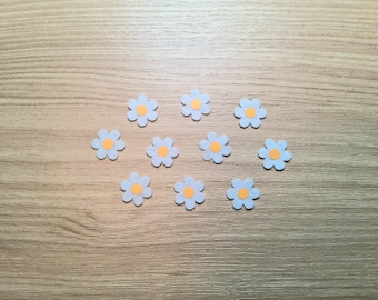10 Pack - Felt Flowers, Customize Color Stiff Felt Flower Craft Pieces for Plushies and Amigurumi Embellishments