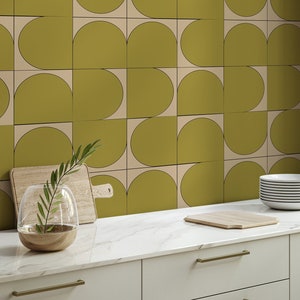green geometric shapes wallpaper | 080