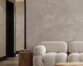 Greige Limewash Texture Wall Mural, Removable Wallpaper | 088
