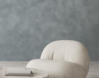 Gray-Blue Limewash Texture Wall Mural, Removable Wallpaper | 062