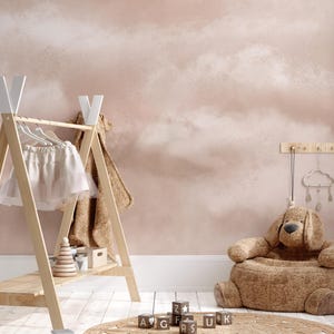 Pink Clouds Wallpaper Mural: Pastel Sky Peel and Stick | 125
