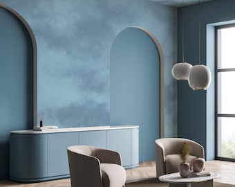 Blue Clouds Wall Mural, Dreamy Sky Wallpaper | 032