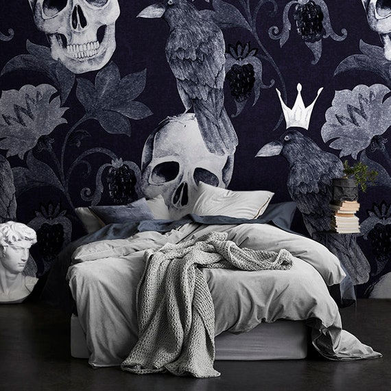 48+] Skull Damask Wallpaper - WallpaperSafari