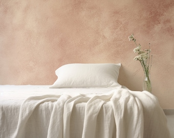 peachy pink watercolor wallpaper for nursery | 024