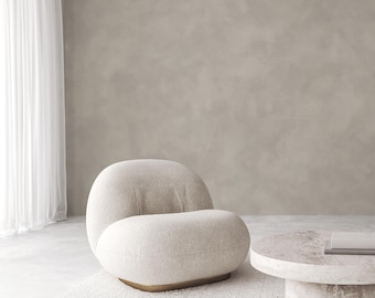 Pearl Grey Limewash Texture Wall Mural, Removable Wallpaper | 055