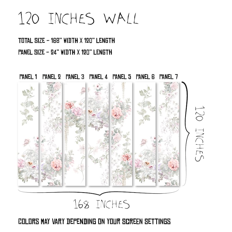 Soft Pink Roses Nursery Wall Mural Self Adhesive Wallpaper Etsy