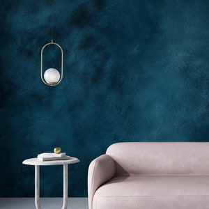 Dark Blue Grunge Wall Mural, Peel and Stick Wallpaper, Black Temporary ...