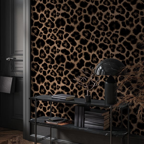 Behang met luipaardpatroon, muurdecoratie dierenprint | 011