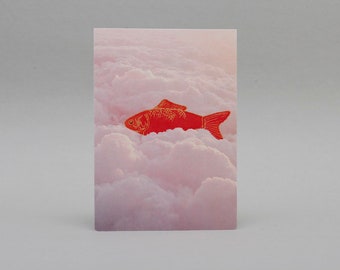 Postkarte Goldfisch