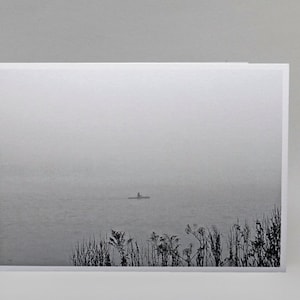Mapa plegable - poético - remero en la niebla