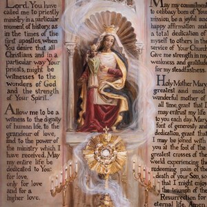 Priest Gift &quot;Lord you have called me&quot; prayer - Catholic gift for priest or seminarian - original catholic sacred art by me - oil painting