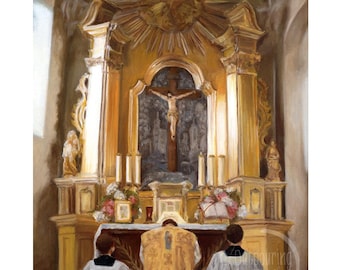 Gravura Confiteor: Arte Sacra da Missa Latina - São Floriano, Cracóvia