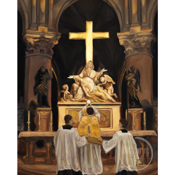 Latin Mass Prints bundle - individual or set - Traditional Catholic art prints - Catholic art First Communion gift - oil painting prints