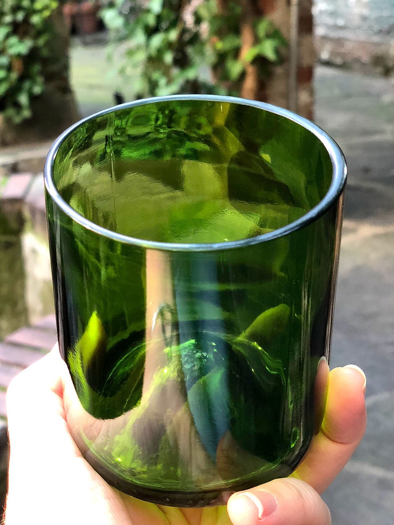 Set of 4 Recycled Wine Bottle Glasses Assorted Colors Etsy