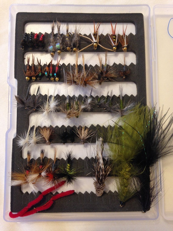 Assorted Eastern Kit Hand Tied Premium Eastern US Trout Fishing Flies With Fly  Box Included 