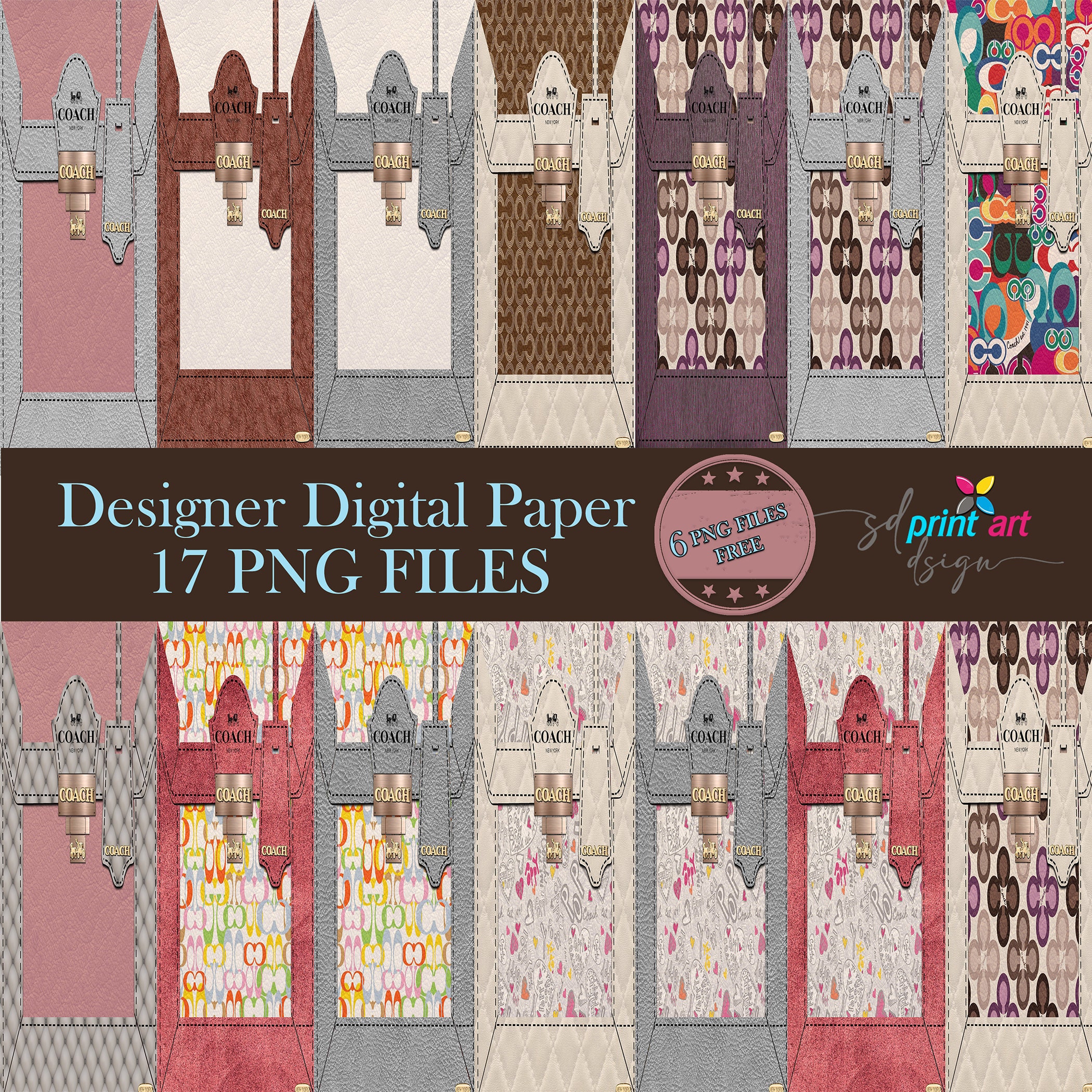 Louis Vuitton Pattern Bundle - 16 Louis Vuitton Digital Papers